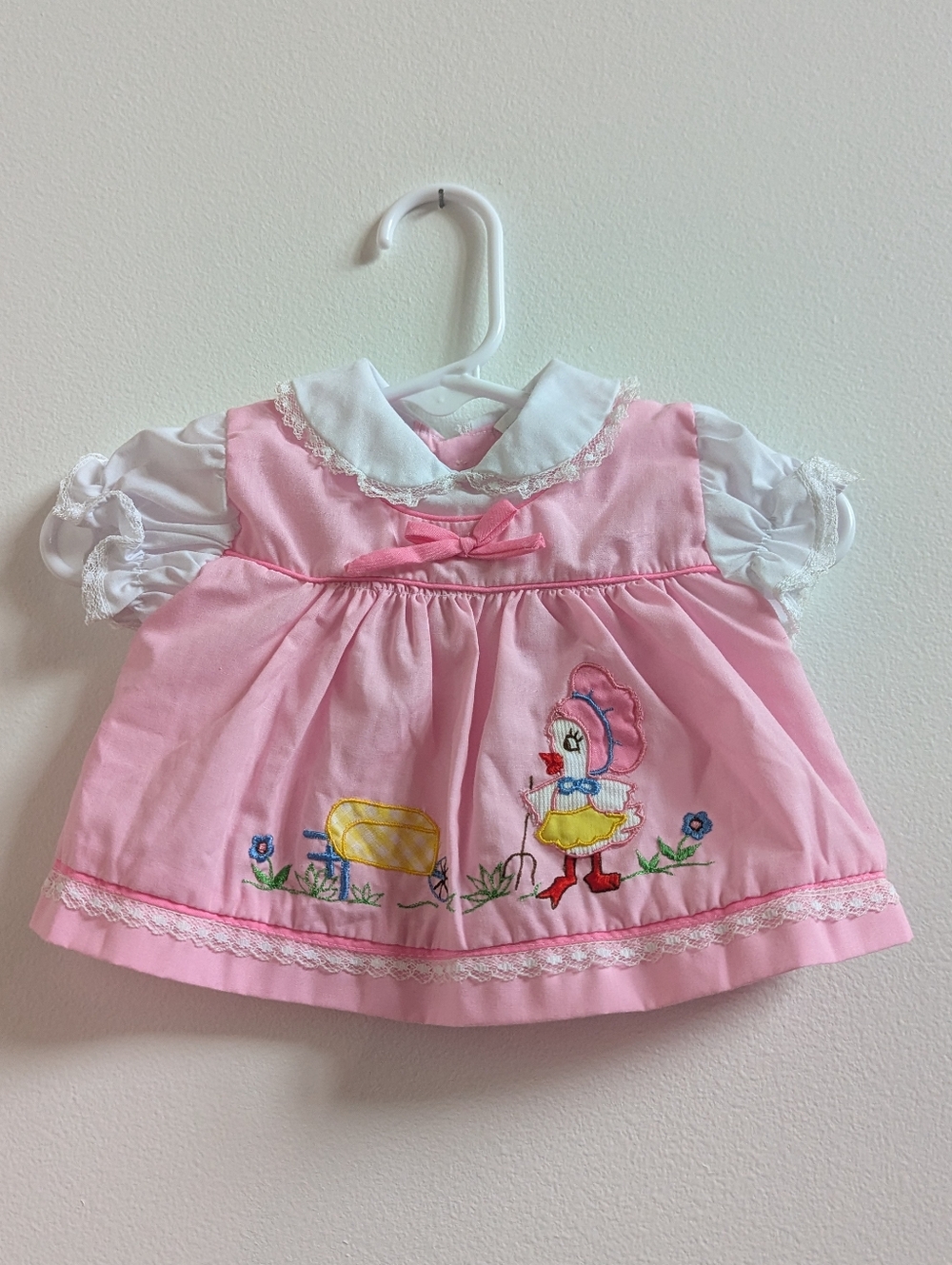 Vtg Cradle Togs Swing Top 3-6m Pink Baby Girl Duck